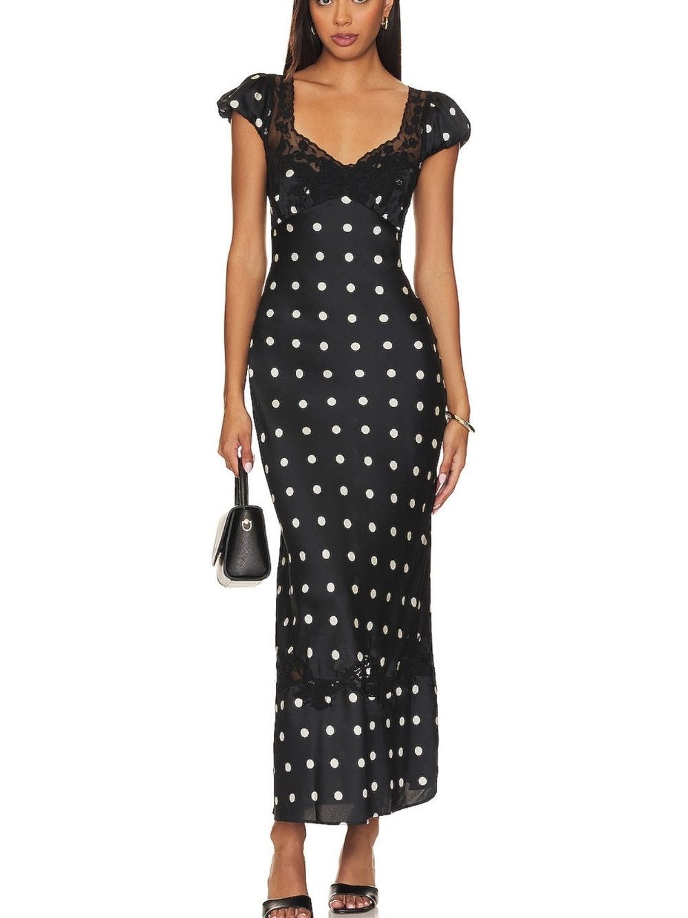 FREE PEOPLE Butterfly Babe Polka Dot Maxi Dress